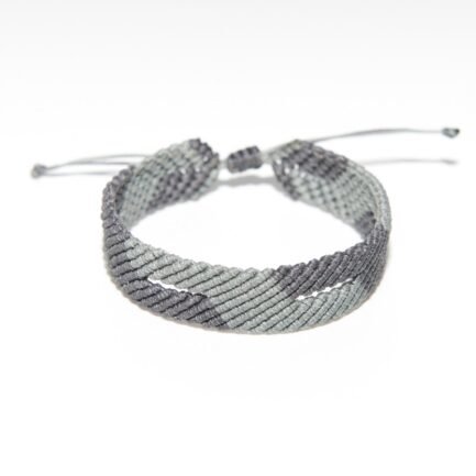 ανδρικο βραχιολι macrame SHEN γκρι