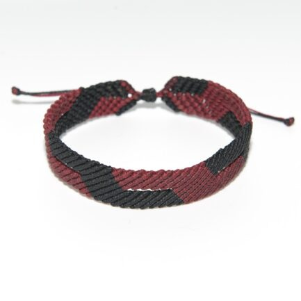 ανδρικο βραχιολι macrame SHEN κοκκινο μαυρο