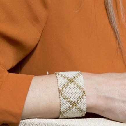 βραχιολι macrame IKHET ΛΕΥΚΟ 2