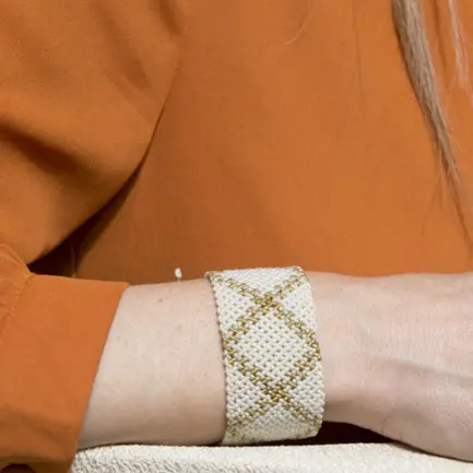 βραχιολι macrame IKHET ΛΕΥΚΟ 2