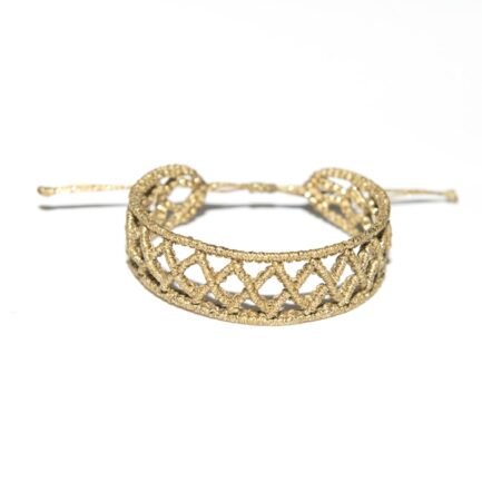βραχιολι macrame TAFUI χρυσο 48