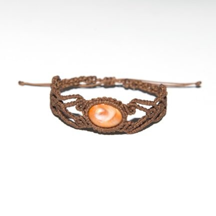 βραχιολι macrame ματι θαλασσας καφε