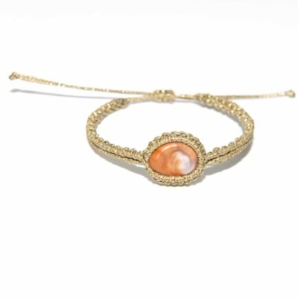 βραχιολι macrame ματι θαλασσας χρυσο