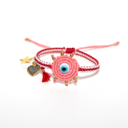 ΒΡΑΧΙΟΛΙ MACRAME ΜΑΡΤΑΚΙ NEFERTARI ΡΟΖ