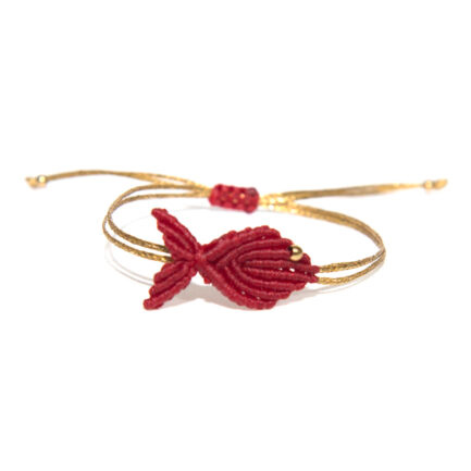 ΒΡΑΧΙΟΛΙ MACRAME ΨΑΡΙ ΜΠΟΡΝΤΟ