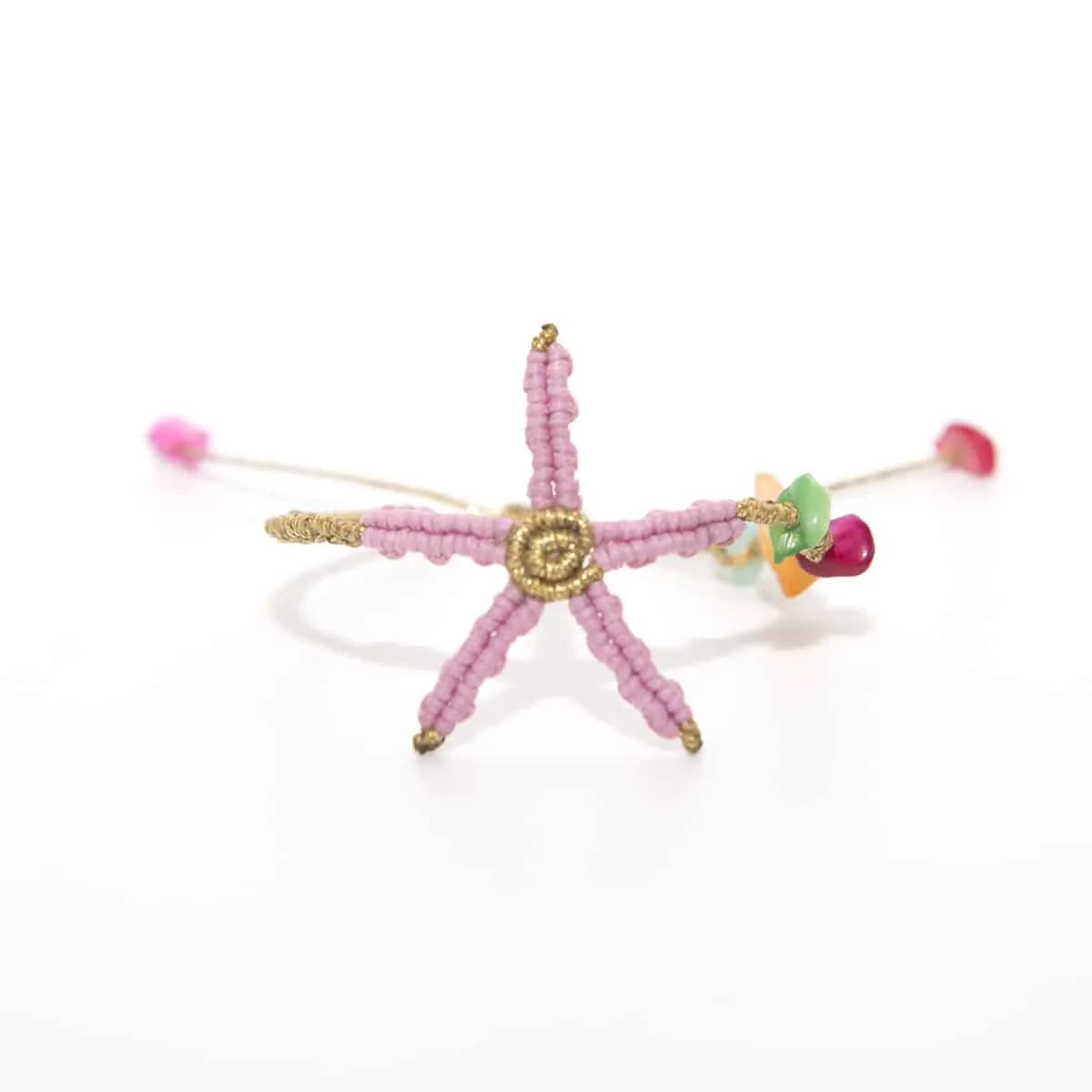 ΒΡΑΧΙΟΛΙ MACRAME ΑΣΤΕΡΙΑΣ ΡΟΖ