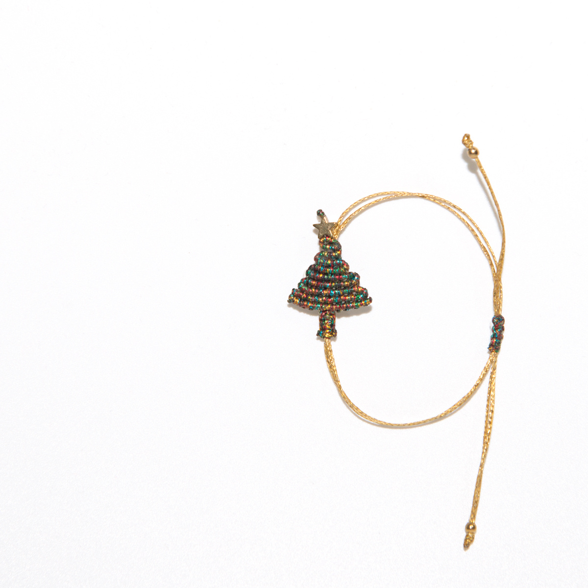 ΒΡΑΧΙΟΛΙ MACRAME CHRISTMAS TREE ΠΟΛΥΧΡΩΜΟ ΜΕΤΑΛΙΖΕ ΒΡΑΧΙΟΛΙ MACRAME CHRISTMAS TREE ΠΟΛΥΧΡΩΜΟ ΜΕΤΑΛΙΖΕ