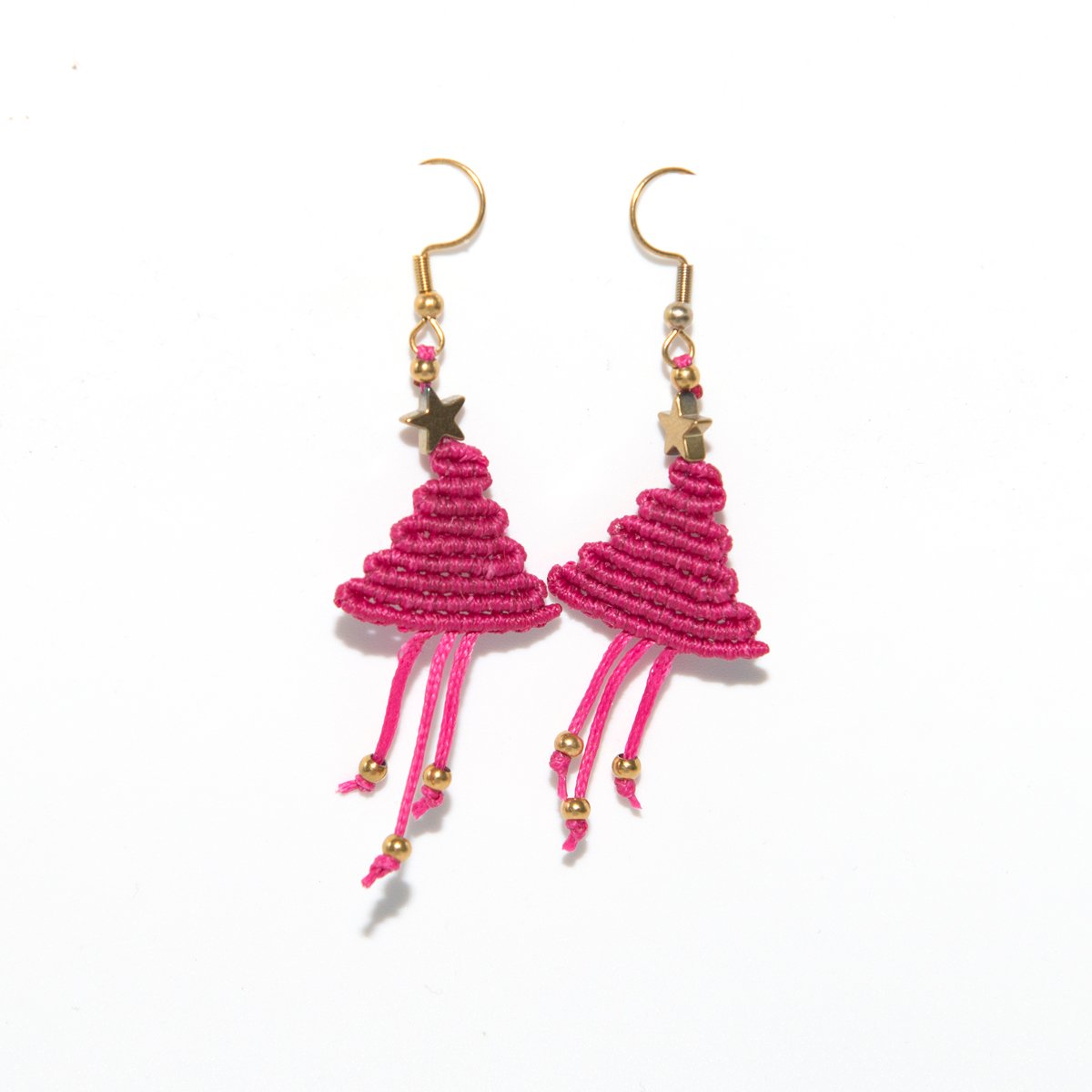 ΣΚΟΥΛΑΡΙΚΙΑ MACRAME CHRISTMAS TREE ΦΟΥΞΙΑ