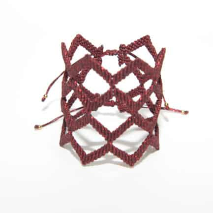 ΒΡΑΧΙΟΛΙ MACRAME ASSIRENI ΚΟΚΚΙΝΟ ΜΕΤΑΛΙΖΕ